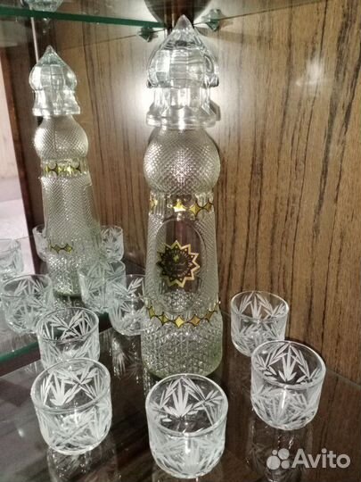 Графин с 6 рюмочками Хрустальный гусь