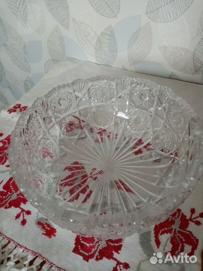 Салатник хрустальный большой СССР