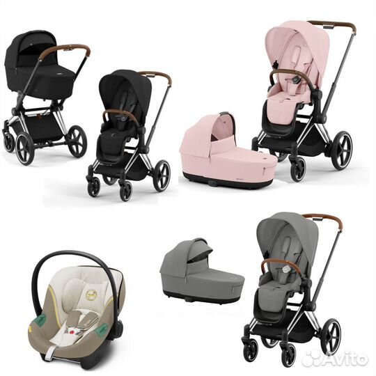 Коляска Cybex Priam IV Chrome Brown 3в1