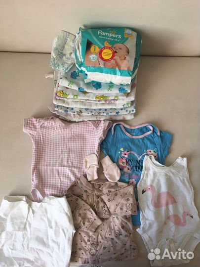 Вещи пакетом на девочку новорожденную