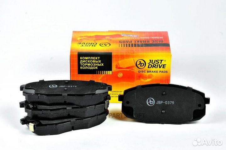 Just drive JBP0379 Колодки тормозные, передние(с отверстиями)