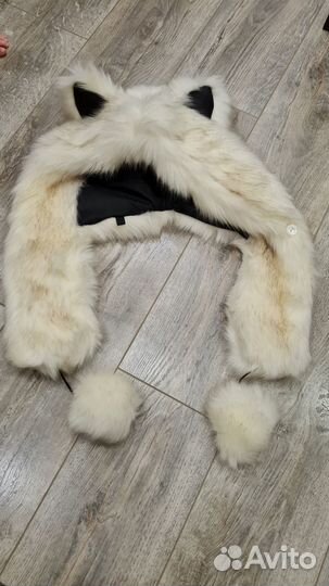 Зверошапка с варежками новая, шапка с ушами