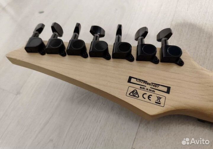 7 струнная электрогитара ibanez GRG7221QA-TKS