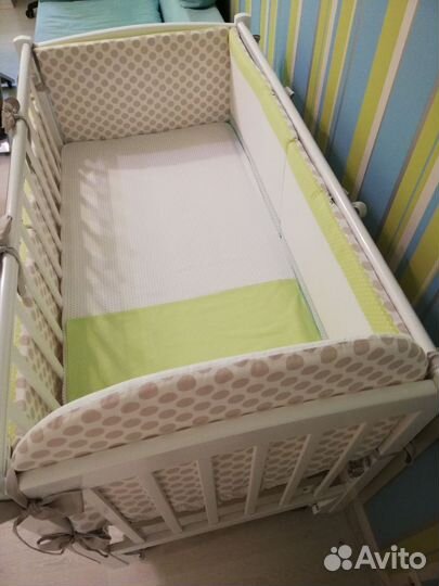 Бортики в кроватку + балдахин