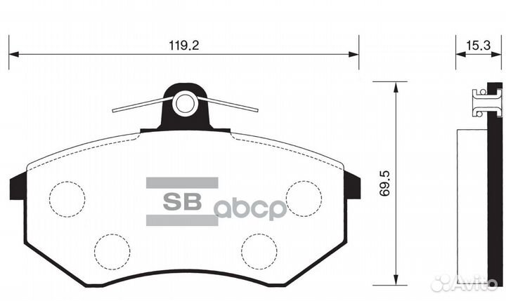 Колодки тормозные audi 80/VW golf