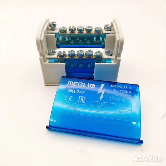 Нулевая шина на Din-рейку в корпусе (кросс-модуль)