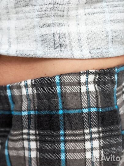 Пижама мужская фланелевая серая