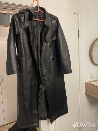 Плащ экокожа