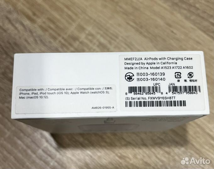 Наушники Apple Airpods A1523