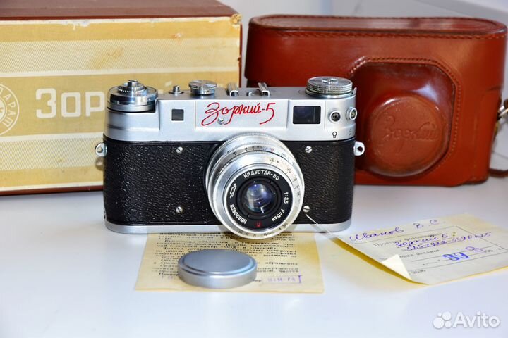 Зоркий 5 Красная надпись редкий фотоаппарат СССР
