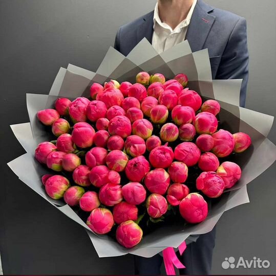 Коралловые пионы доставка цветы