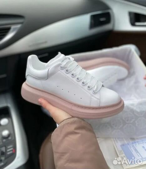 Кеды Alexander McQueen White Pink Lux