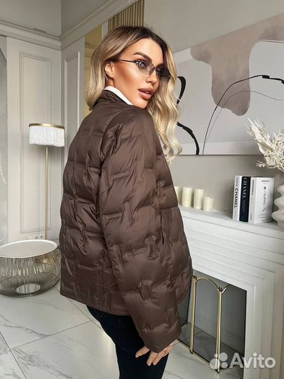 Куртка стеганая женская весенняя пух перо