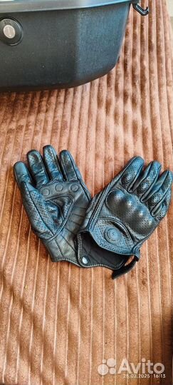 Мотоперчатки кожаные
