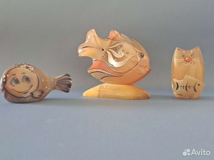 Статуэтки селенит фауна коты