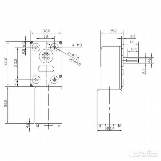Мотор-редуктор (сушка рыбы/мангал, 2 или 18 об/мин