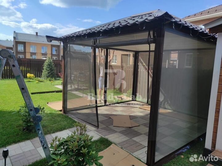 Мягкие окна с москитными пвх сетками