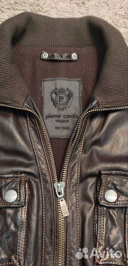 Мужская кожаная куртка Pierre Cardin