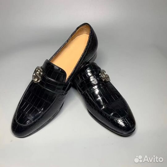 Мужская обувь из кожи крокодила, премиум класса