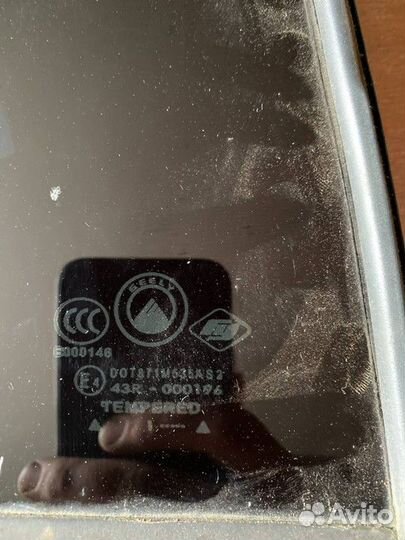 Стекло двери задней правой (форточка) Geely MK