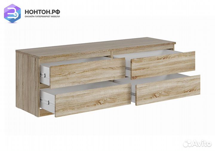 Комод низкий Мальта 4 ящика сонома