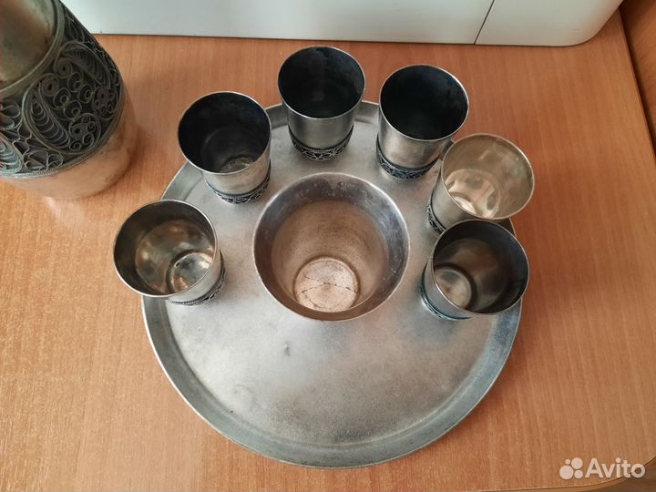 Набор коньячный юммет (СССР. Мельхиор)