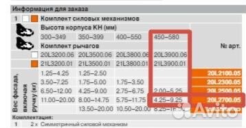 Подъемный механизм Blum aventos HL, комплект