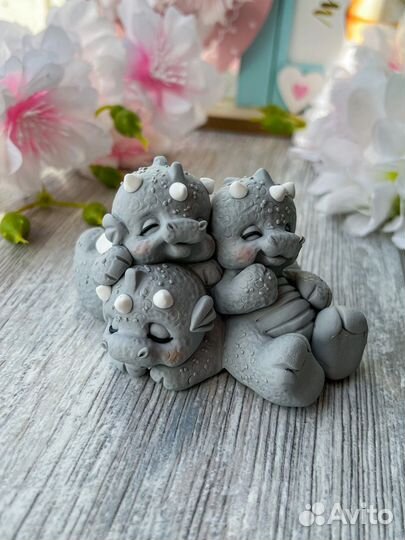 Силиконовая форма молд для мыла Драконы