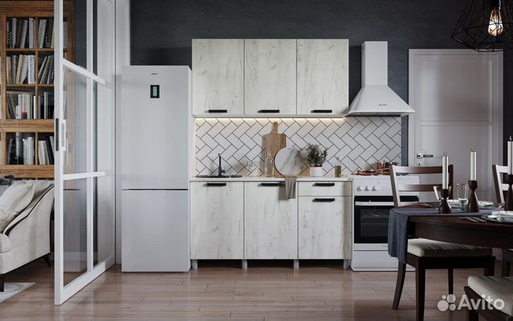 Готовая кухня Диор 1,5м дуб крафт