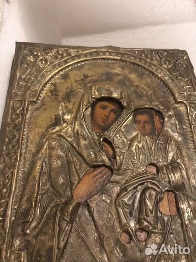 Старинная икона Богородица письмо