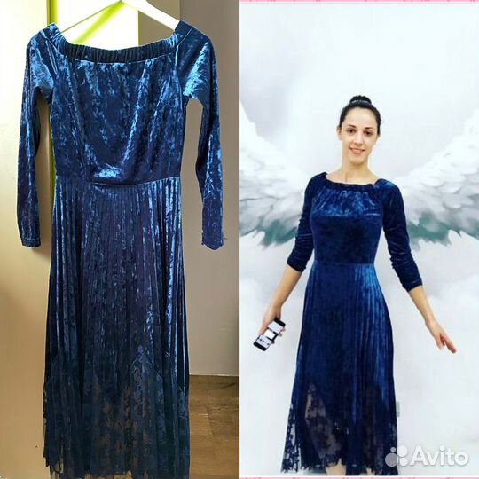 Платье синее