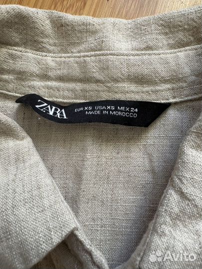 Платье льняное Zara xs