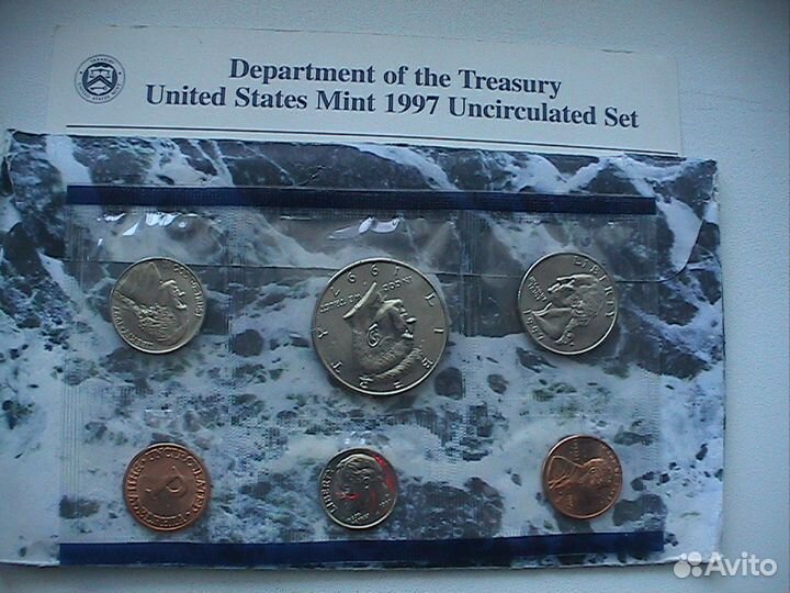 Годовой набор монет США 1997 год