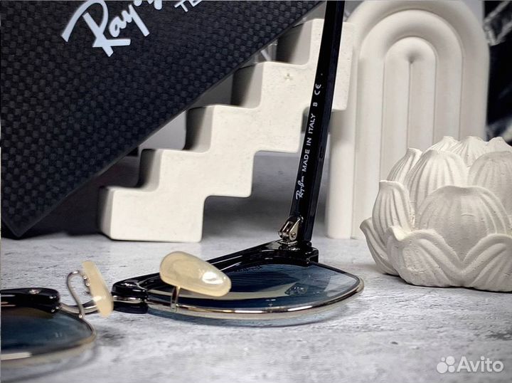 Очки Ray Ban Clubmaster серебристые