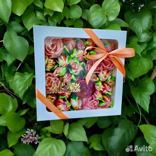 Зефирные букеты цветы
