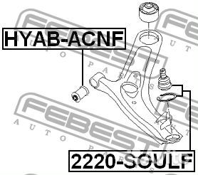 2220soulf Опора шаровая переднего нижнего рычага