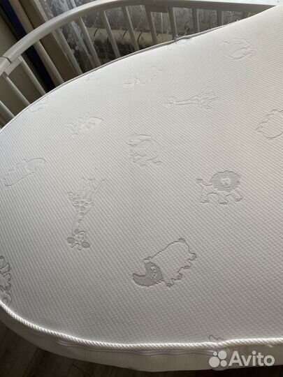 Кроватка трансформер круглая овальная детская