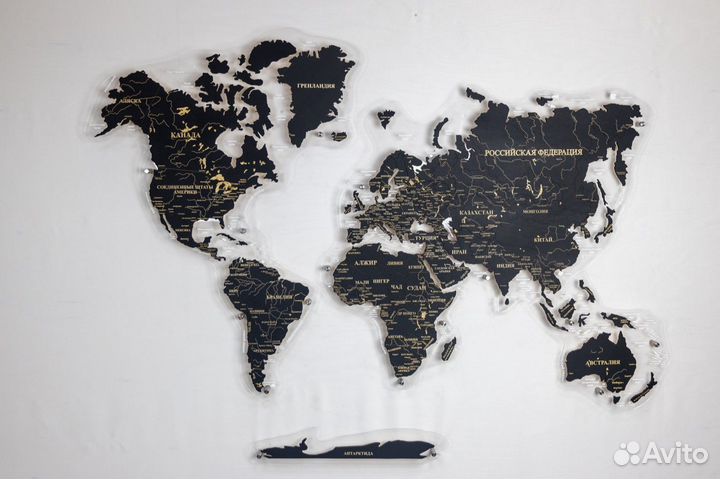 Деревянные карты мира