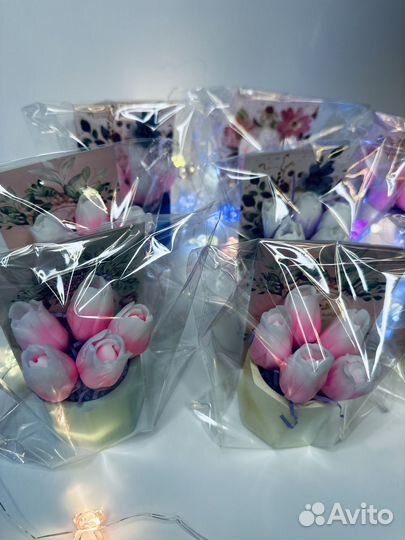 Мини букеты из мыла