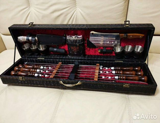 Подарочный набор шампура стопки фляжка мангал