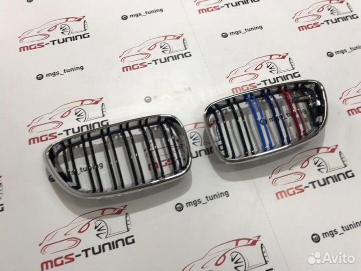 Ноздри 2 Series f22 13+ Хром с триколором + М