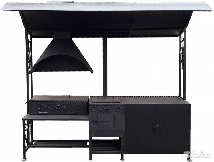 Супермангал «Шеф-повар» с дымоходом