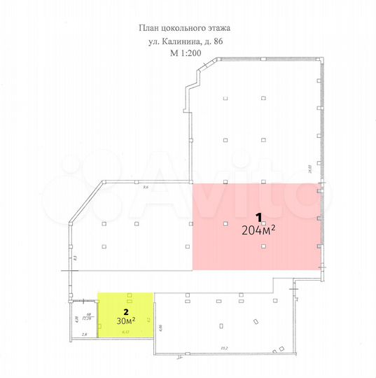 Свободного назначения, 30м², 204м², 92м²