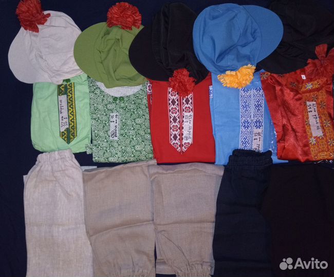 Русские народные костюмы на рост 122см,натур.ткани