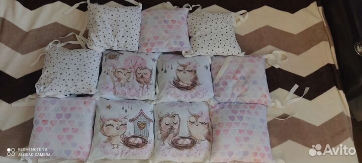 Бортики-подушечки в детскую кроватку