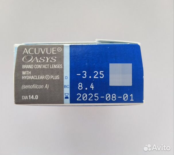 Линзы acuvue oasys -3 и -3.25 (акувью оазис)