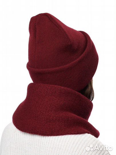 Шапка с шарфом и варежками детская новая