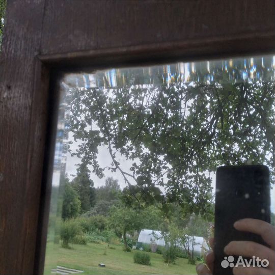 Зеркало старинное в деревянной раме 167 на 55