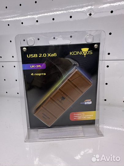 HUB USB 2.0 Konoos UK-35, 4 порта USB