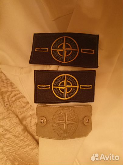 Зип худи stone island белая